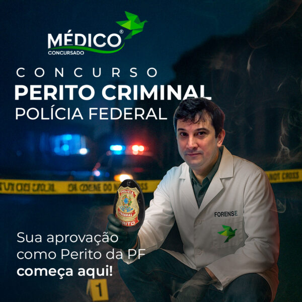 Médico Polícia Federal Perito Criminal – Curso Preparatório Específicas + Inespecíficas - Médico Concursado® </br> <span class="preco">💳 12 x de R$ 296,82</span>